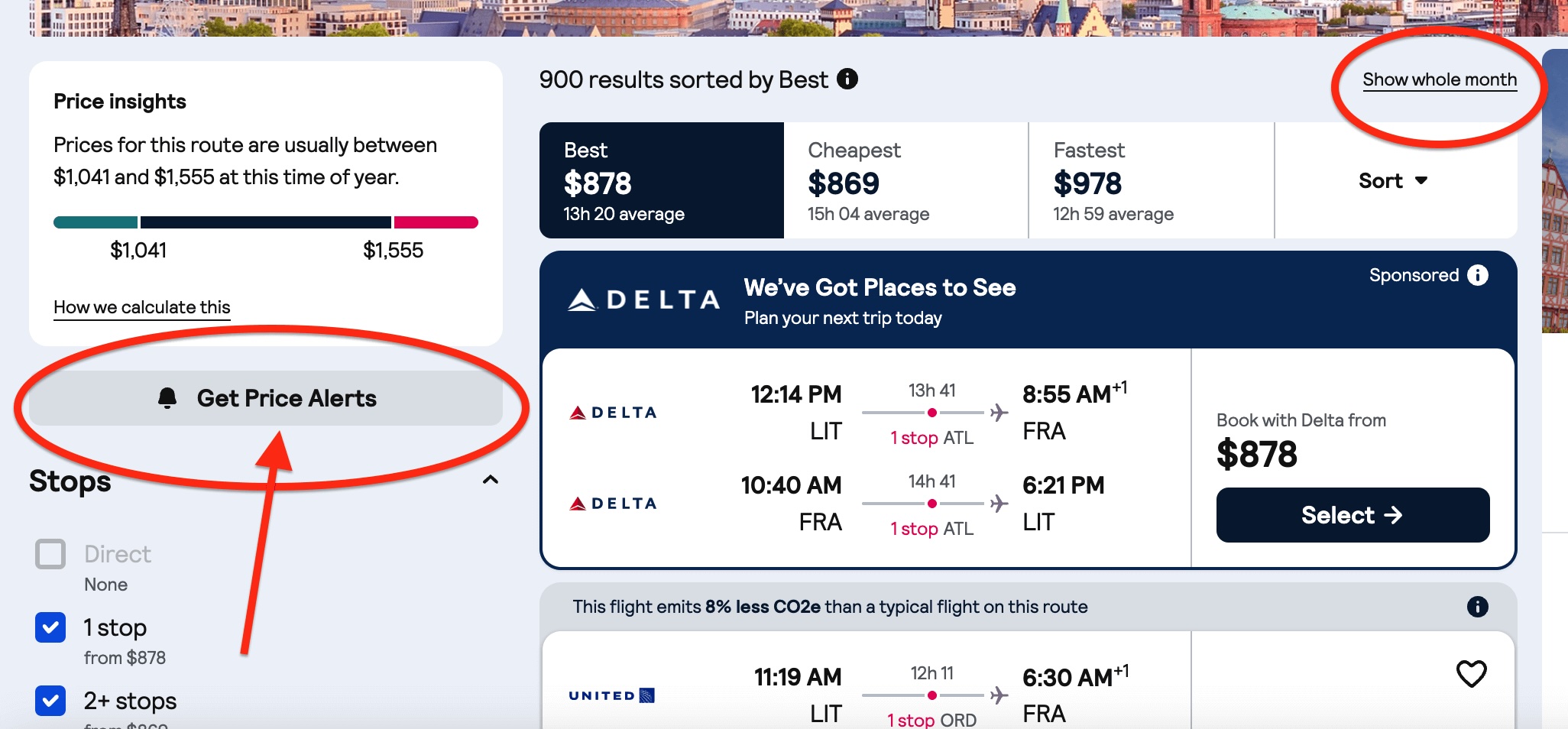 skyscanner price alerts