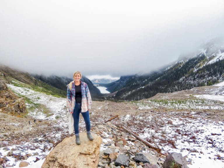 Hiking Teahouse Trail, Banff National Park, Alberta, Canada