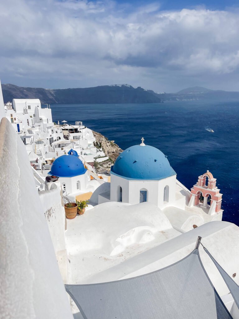 Oia Blue Domes, Santorini, 7 day greece itinerary, jetline vacations review