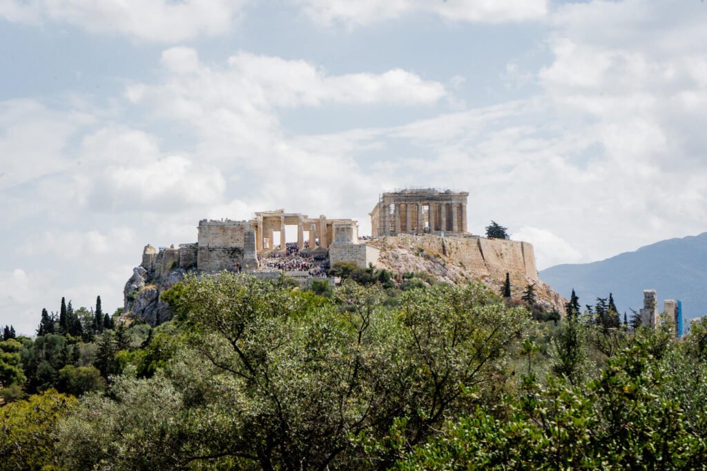 philopappos hill, acropolis view,