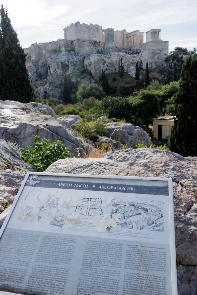 areopagus hill, athens, acropolis