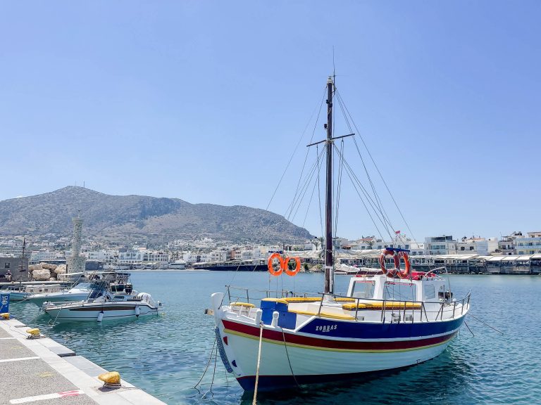 hersonissos harbor, crete, greece