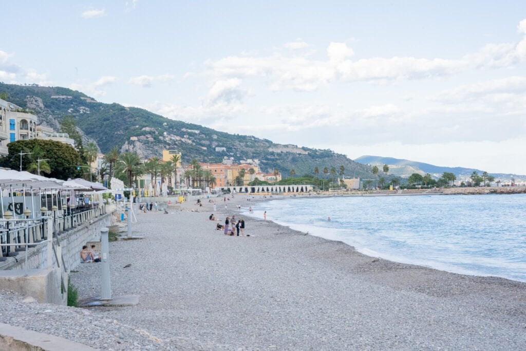 beaches in menton, france