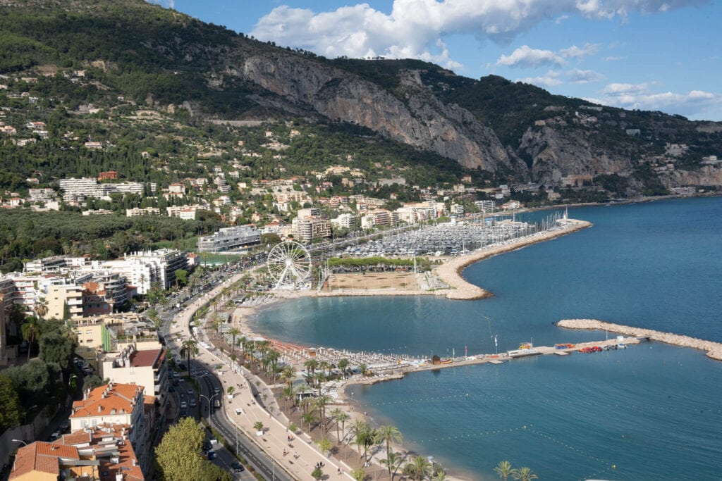 view from Menton cemetery, Cimetière du Vieux Château