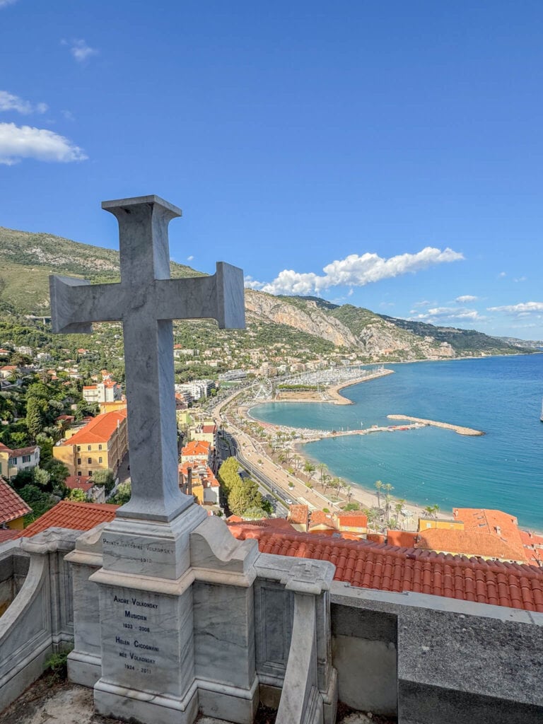 view from menton cemetery