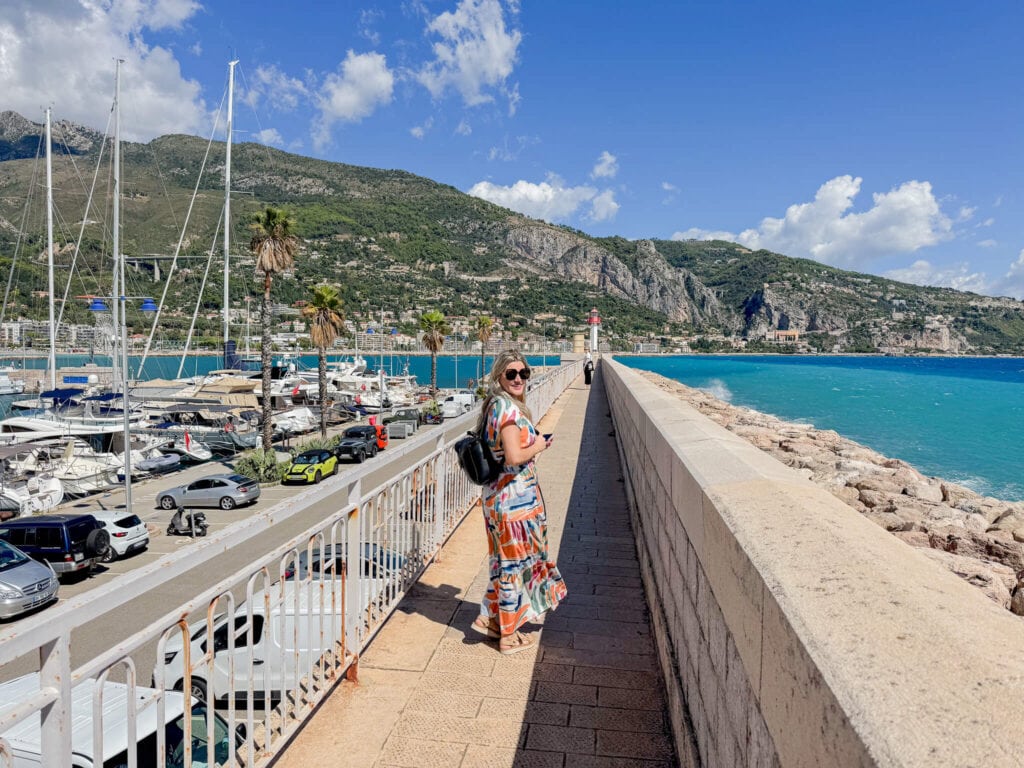 menton wall to lighthouse