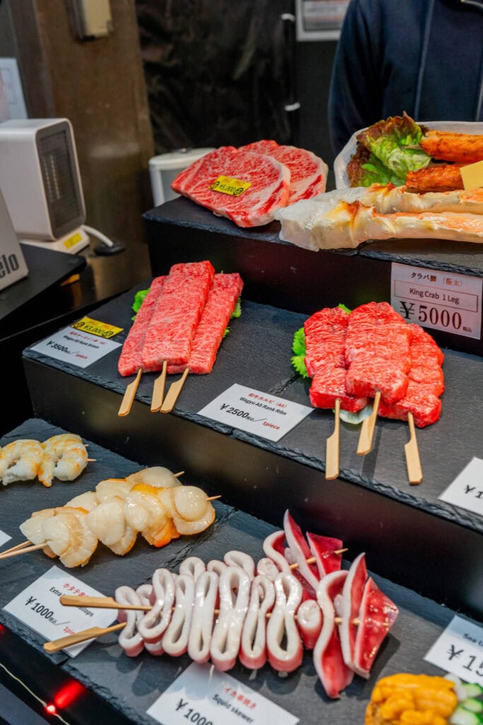 Kuromon Ichiba Market, osaka, japan