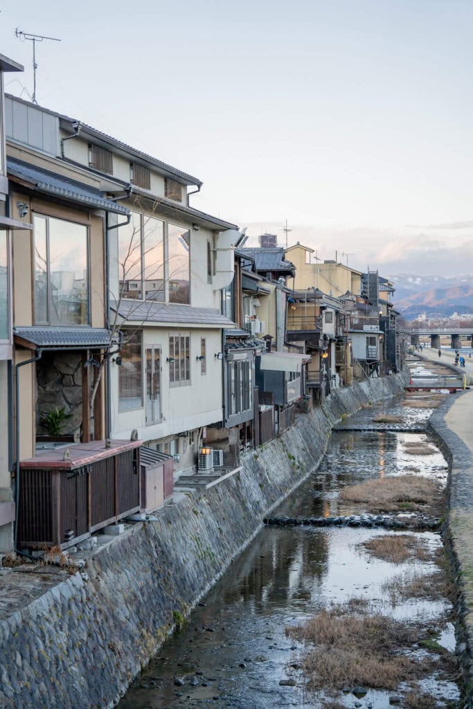 view from Shijō Bridge, kyoto, japan