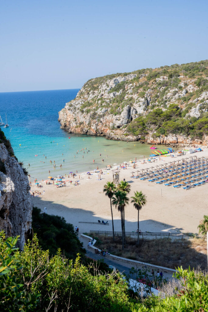 cala en porter beach, menorca