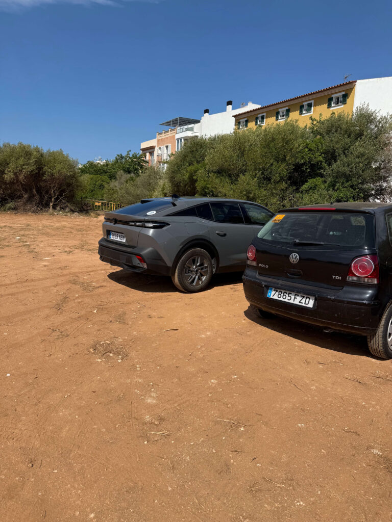 parking at ciutadella, menorca