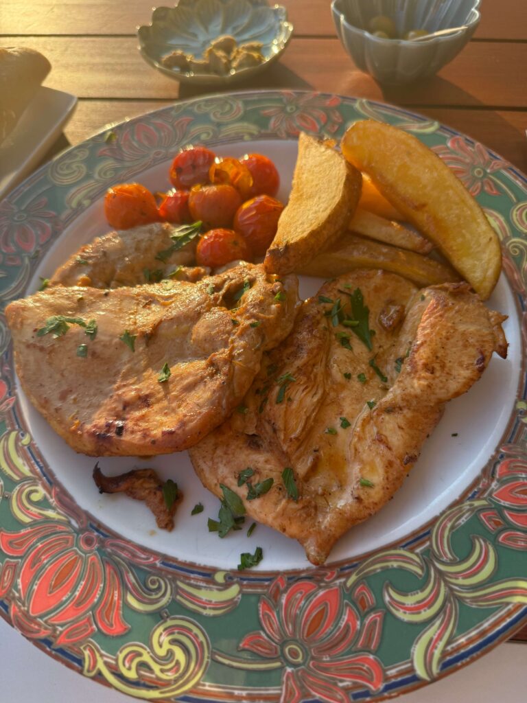 chicken at osprey menorca hotel