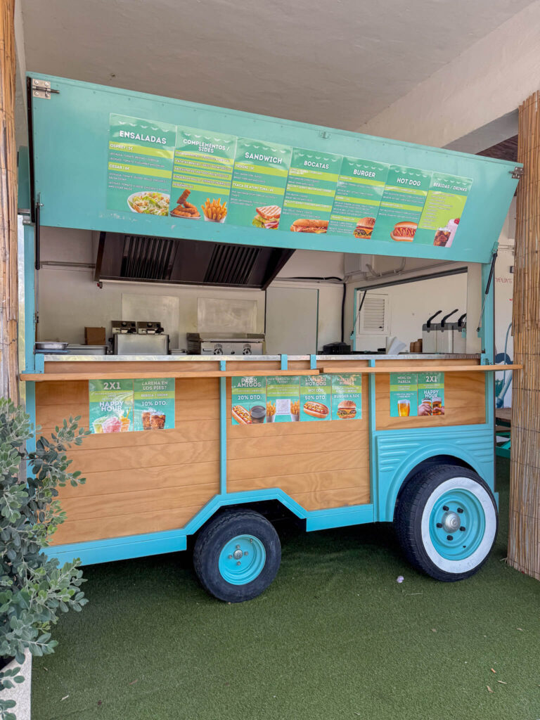 food truck at osprey menorca hotel