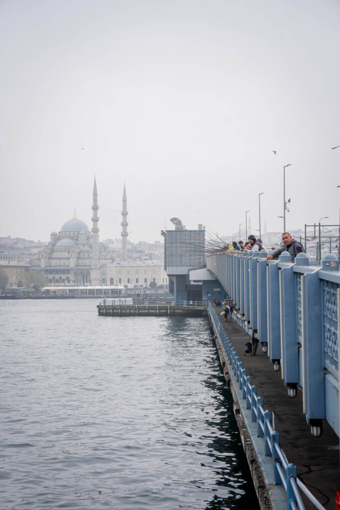 galata bridge from new town istanbul