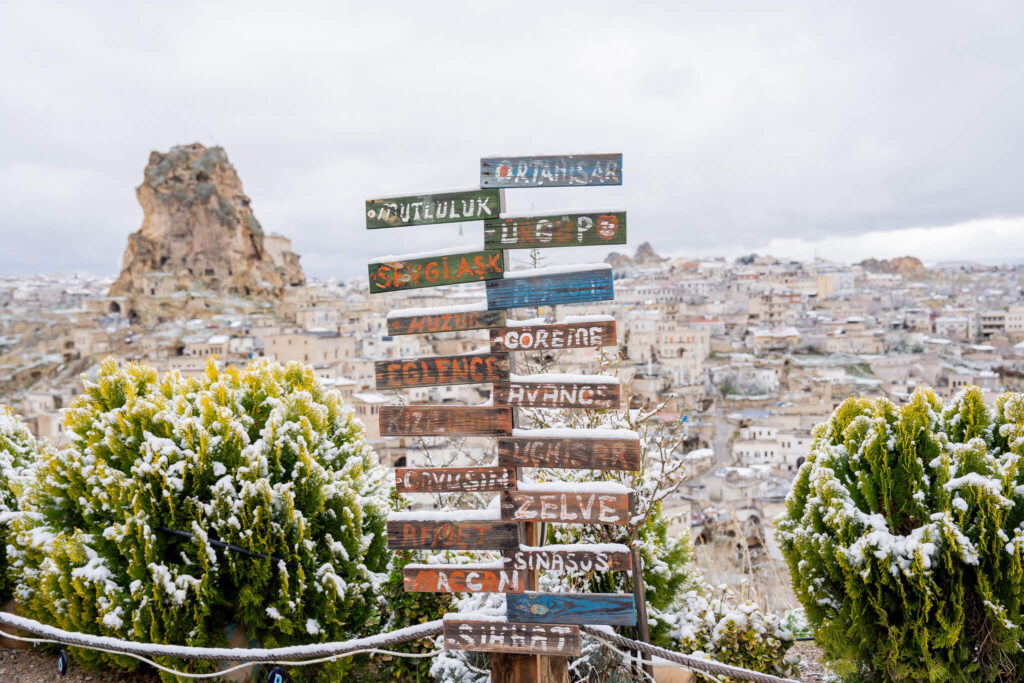 snow in april in cappadocia