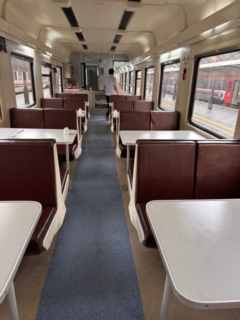 common area in overnight train in turkey