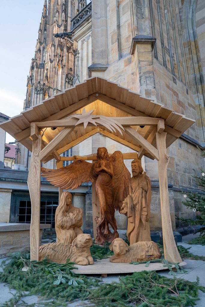 prague castle at christmas