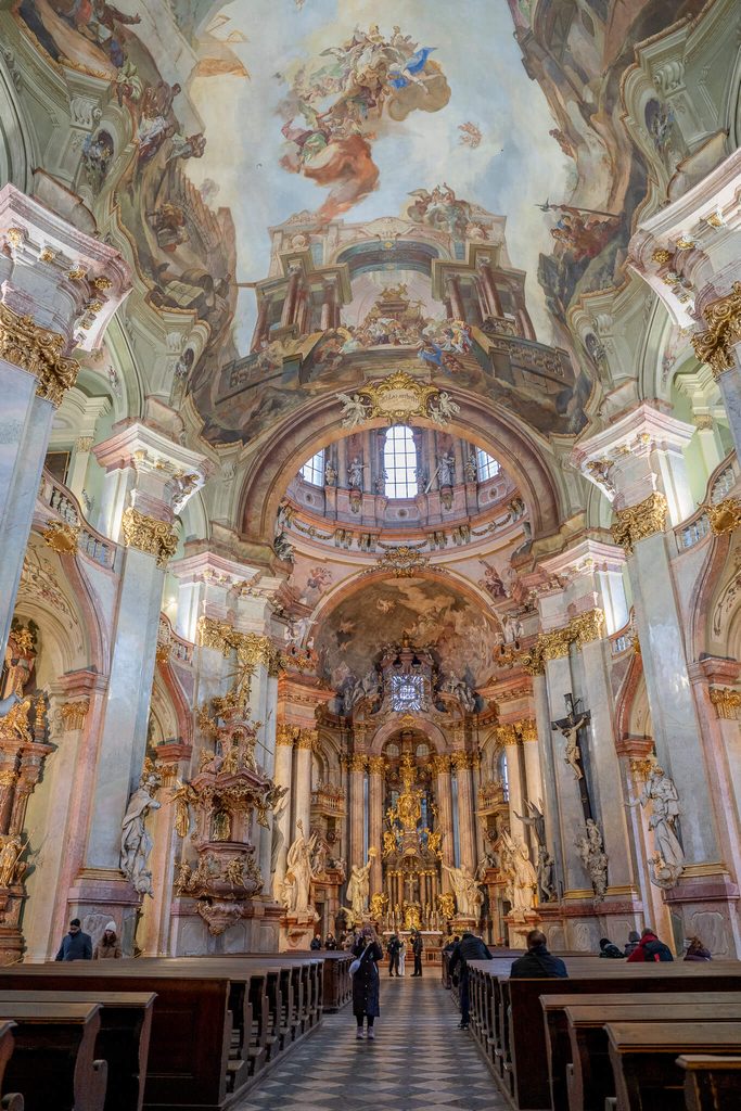 St Nicholas Church, malรก strana neighborhood, prague