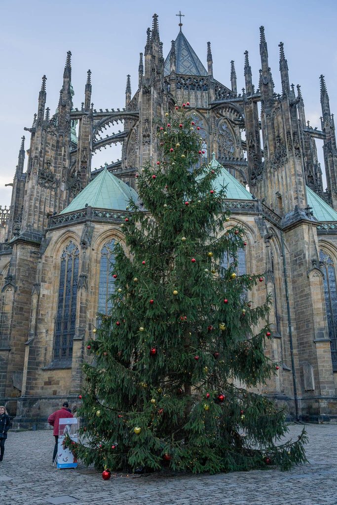 prague castle at christmas